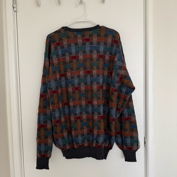 Vintage Coogi Style Ed Bassmaster Pure Marino Wool Sweater Size LT - Picture 5 of 5